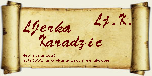 LJerka Karadžić vizit kartica
